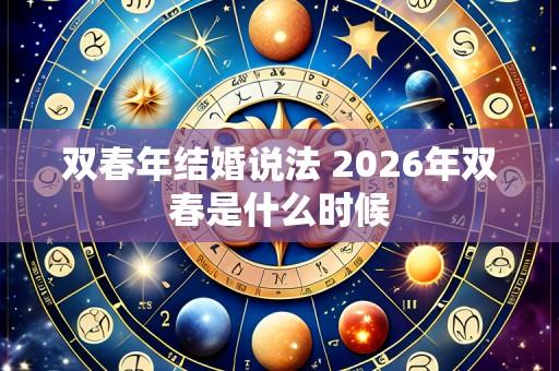 双春年结婚说法 2026年双春是什么时候
