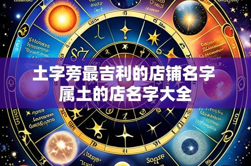 土字旁最吉利的店铺名字 属土的店名字大全