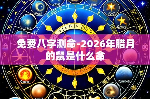 免费八字测命-2026年腊月的鼠是什么命