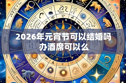 2026年元宵节可以结婚吗 办酒席可以么