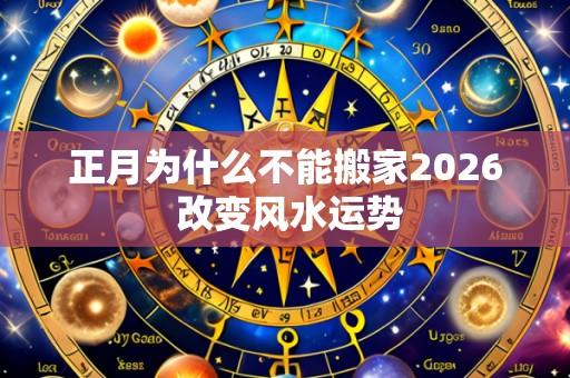正月为什么不能搬家2026 改变风水运势