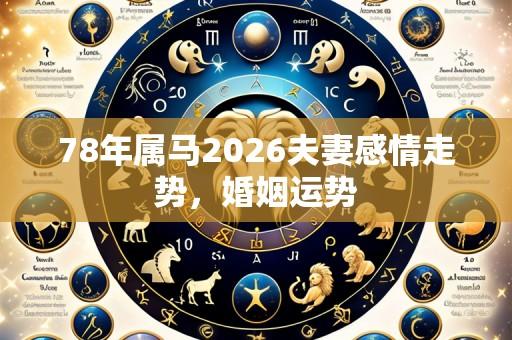 78年属马2026夫妻感情走势,婚姻运势
