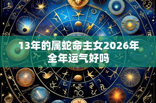13年的属蛇命主女2026年全年运气好吗