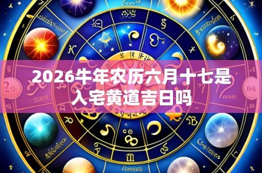 2026牛年农历六月十七是入宅黄道吉日吗