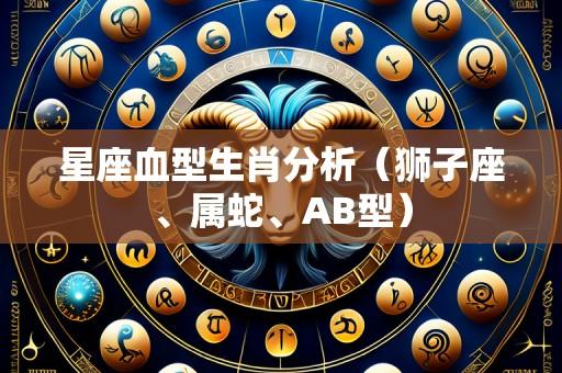 星座血型生肖分析(狮子座、属蛇、AB型)