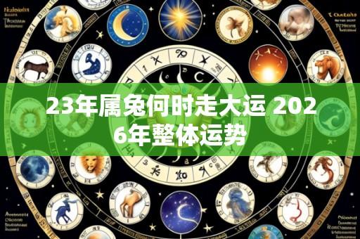 23年属兔何时走大运 2026年整体运势