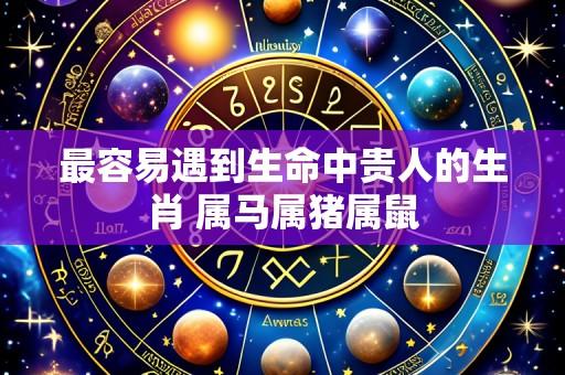 最容易遇到生命中贵人的生肖 属马属猪属鼠