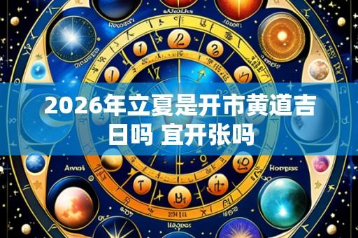 2026年立夏是开市黄道吉日吗 宜开张吗