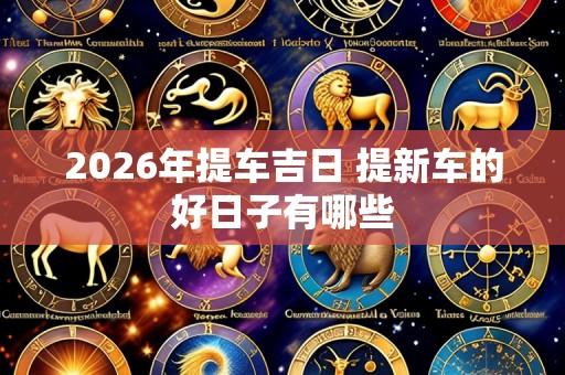 2026年提车吉日 提新车的好日子有哪些