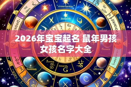 2026年宝宝起名 鼠年男孩女孩名字大全