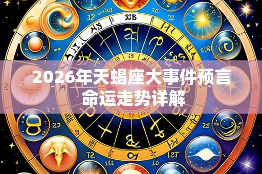 2026年天蝎座大事件预言 命运走势详解