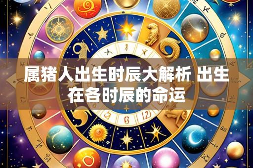 属猪人出生时辰大解析 出生在各时辰的命运