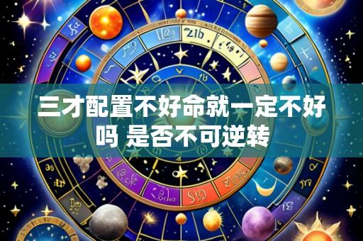 三才配置不好命就一定不好吗 是否不可逆转
