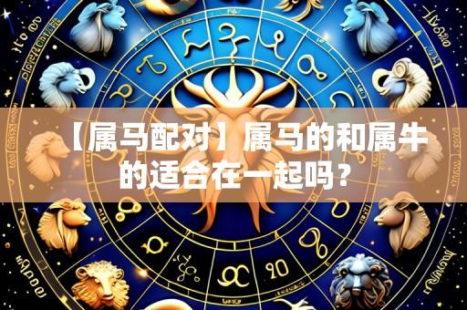【属马配对】属马的和属牛的适合在一起吗？