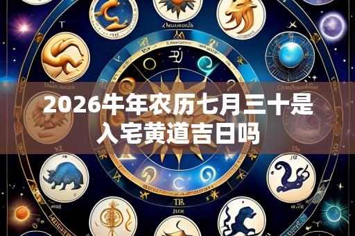 2026牛年农历七月三十是入宅黄道吉日吗