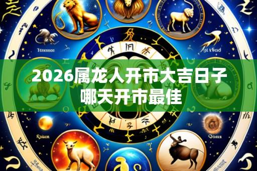 2026属龙人开市大吉日子 哪天开市最佳