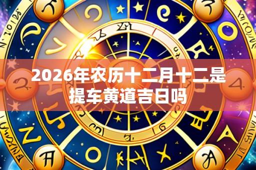 2026年农历十二月十二是提车黄道吉日吗