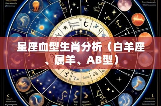 星座血型生肖分析(白羊座、属羊、AB型)