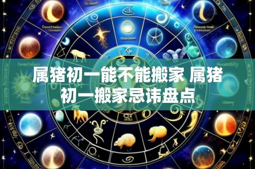 属猪初一能不能搬家 属猪初一搬家忌讳盘点