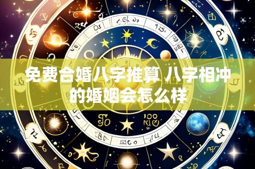 免费合婚八字推算 八字相冲的婚姻会怎么样