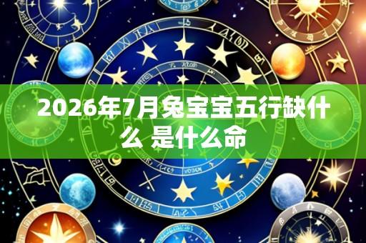 2026年7月兔宝宝五行缺什么 是什么命