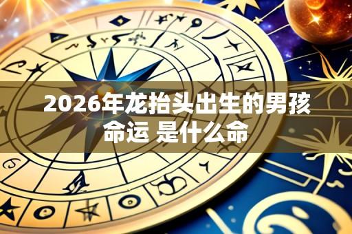 2026年龙抬头出生的男孩命运 是什么命