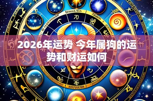 2026年运势 今年属狗的运势和财运如何