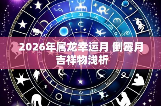 2026年属龙幸运月 倒霉月 吉祥物浅析