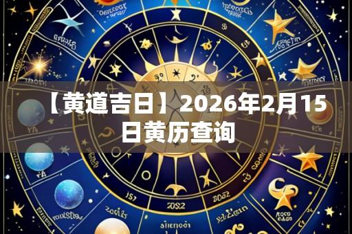 【黄道吉日】2026年2月15日黄历查询