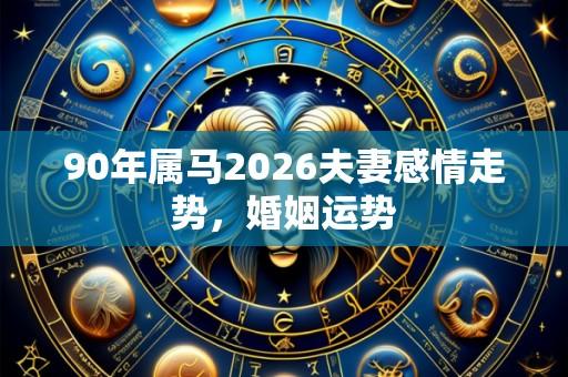 90年属马2026夫妻感情走势,婚姻运势