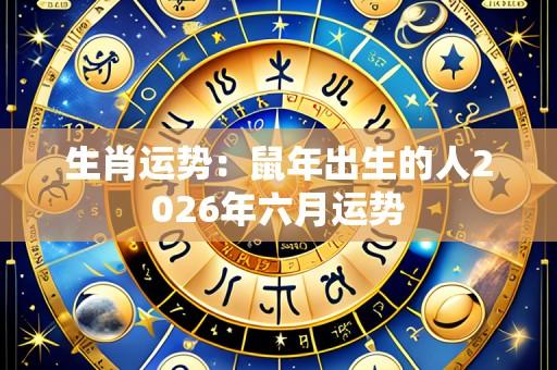 生肖运势:鼠年出生的人2026年六月运势
