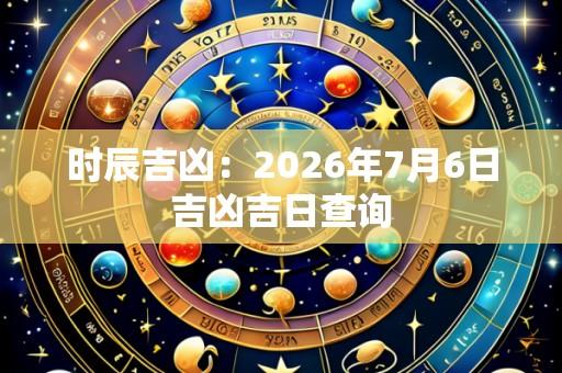 时辰吉凶:2026年7月6日吉凶吉日查询