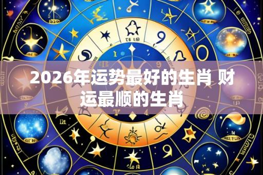 2026年运势最好的生肖 财运最顺的生肖