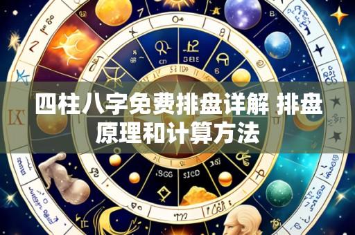 四柱八字免费排盘详解 排盘原理和计算方法