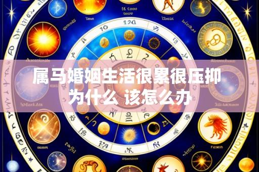 属马婚姻生活很累很压抑 为什么 该怎么办