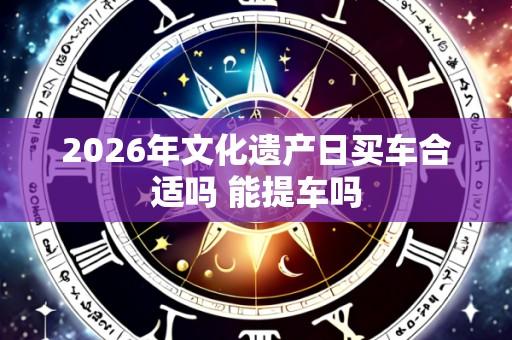 2026年文化遗产日买车合适吗 能提车吗
