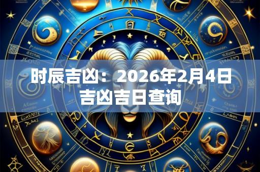 时辰吉凶：2026年2月4日吉凶吉日查询