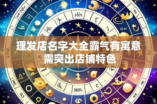 理发店名字大全霸气有寓意 需突出店铺特色
