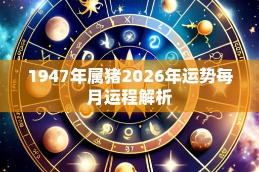 1947年属猪2026年运势每月运程解析
