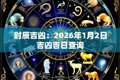 时辰吉凶:2026年1月2日吉凶吉日查询