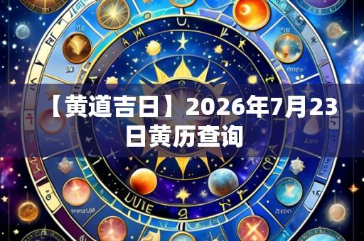 【黄道吉日】2026年7月23日黄历查询