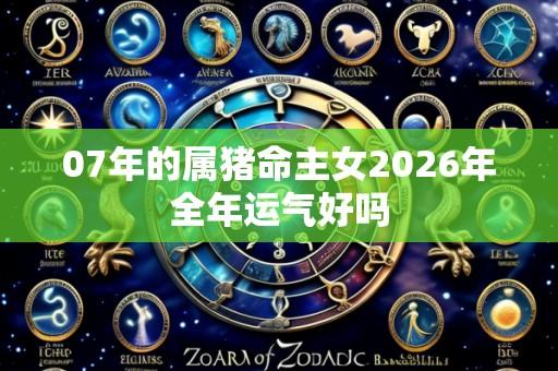 07年的属猪命主女2026年全年运气好吗