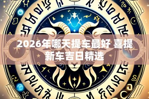 2026年哪天提车最好 喜提新车吉日精选