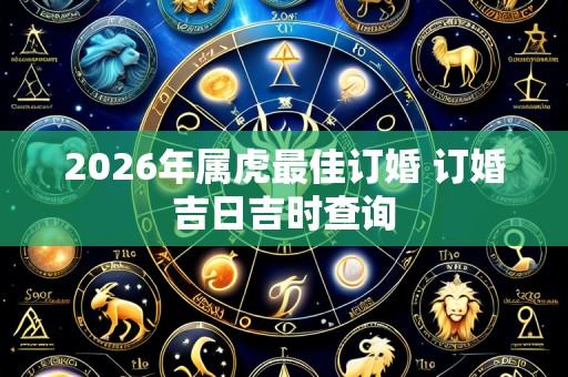 2026年属虎最佳订婚 订婚吉日吉时查询