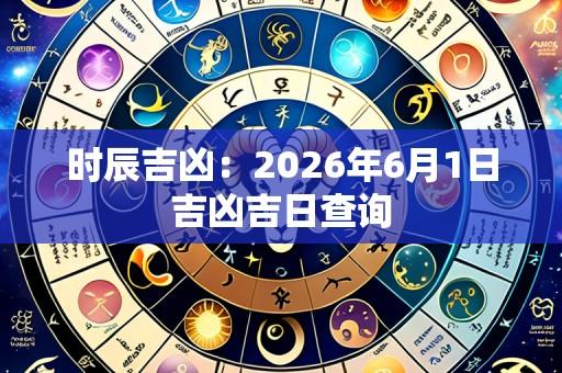 时辰吉凶：2026年6月1日吉凶吉日查询