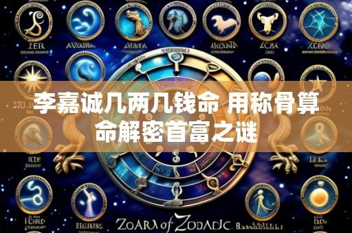 李嘉诚几两几钱命 用称骨算命解密首富之谜
