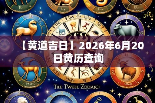 【黄道吉日】2026年6月20日黄历查询