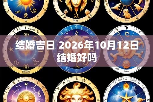 结婚吉日 2026年10月12日结婚好吗