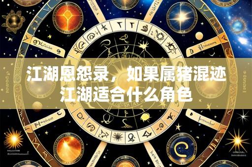 江湖恩怨录，如果属猪混迹江湖适合什么角色