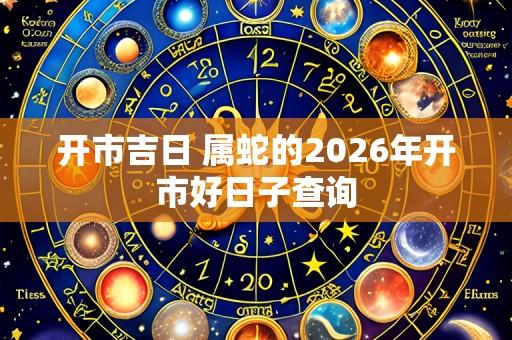 开市吉日 属蛇的2026年开市好日子查询